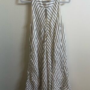 Love Gray and White Backless Dress